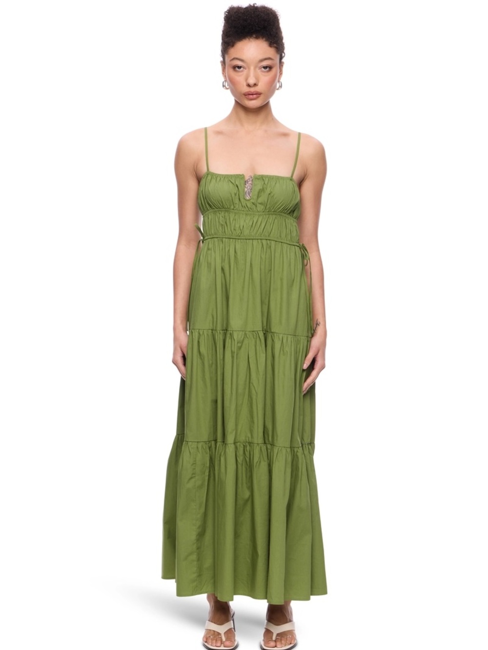 Moon River Shirred Cotton Dress